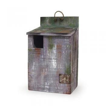 シャビーバードハウス J 木製 巣箱 かわいい ガーデン雑貨 グレー ナチュラル ディスプレイ