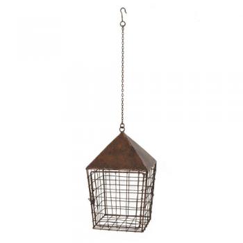 ハンギングハウス ブラウン アイアン プランタースタンド かわいい ディスプレイ おしゃれ かご