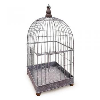 鳥かごL スクエア アイアン グレー プランタースタンド かわいい ディスプレイ おしゃれ