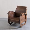 ユニークチェアB アンティーク家具 おしゃれ 木製 ブラウン 茶 ナチュラル 椅子 高さ65