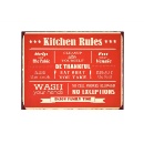 アイアンボード キッチン アクセント レトロ風 英語  アメリカン レッド 幅395