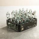 スチールケース入りボトル ディスプレイ アンティーク雑貨 おしゃれ ナチュラル 幅40