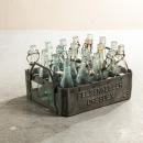 スチールケース入りボトル ディスプレイ アンティーク雑貨 おしゃれ ナチュラル 幅40