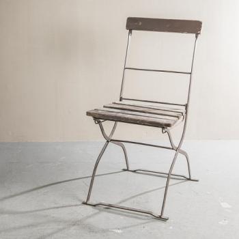 ガーデンチェア アンティーク家具 おしゃれ 木製 椅子 ドイツ グレー ブラウン シャビー 高さ84