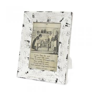 フレーム L ホワイト ウォールアート 木製 かわいい アンティーク調 フォトフレーム 壁掛け