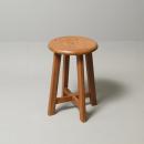 スツール 5穴 スリム アンティーク家具 おしゃれ 木製 ブラウン 茶 ナチュラル 椅子 高さ45