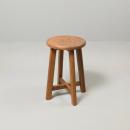 スツール 5穴 ウェーブ アンティーク家具 おしゃれ 木製 ブラウン ナチュラル 椅子 高さ45