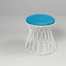 アイアンスツール アンティーク家具 おしゃれ ホワイト ブルー かっこいい 椅子 高さ48