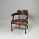 チェアー アンティーク家具 おしゃれ 木製 高級感 レザー 椅子 レッド 高さ78