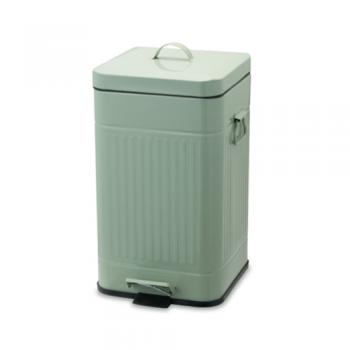 ペダルビンスクエアL ライトグリーン ダストボックス ごみ箱 蓋付 シンプル おしゃれ 分別 洗える