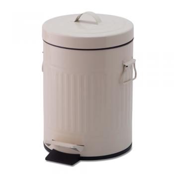 ペダルビンラウンドS アイボリー ダストボックス ごみ箱 蓋付き シンプル おしゃれ 分別 洗える