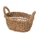 バスケットオーバル かご 収納 ナチュラル アジアン 自然 小物入れ 編み タイパ 水草 持ち手