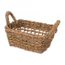 バスケットスクエア かご 収納 ナチュラル アジアン 自然 小物入れ 編み タイパ 水草 持ち手