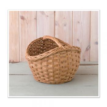 ウィッカーバスケット ナチュラル カントリー かご かわいい 天然素材 小物 持ち手 ラウンド