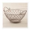 ガーデンバスケットL アイアン ナチュラル アンティーク加工 庭 ケース おしゃれ ハンドル