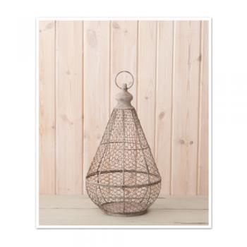 ワイヤーポットカバー アイアン ナチュラル アンティーク加工 庭 ケース おしゃれ ハンギング