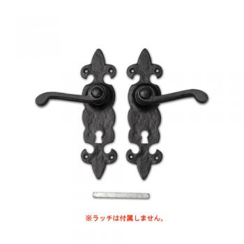 ドアハンドル ノブ アイアン ブラック 黒 ヨーロピアン フレンチ アンティーク調 おしゃれ DIY