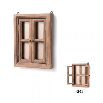 Petit monde ウィンドウフォトフレーム 写真 ディスプレイ 壁掛け 小窓 木製 ガラス