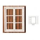 Petit monde ウィンドウフレームL ダブルドア ディスプレイ 壁掛け 小窓 木製 ウォール