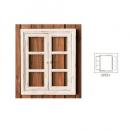 Petit monde ウィンドウフレームS ダブルドア ディスプレイ 壁掛け 小窓 木製 ウォール