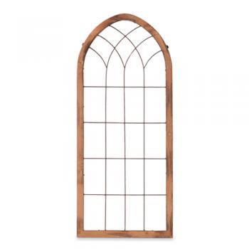 Petit monde ウッドフレームウォールデコ ディスプレイ 壁掛け 小窓 木製 窓枠 アイアン