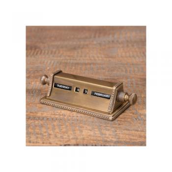 AUTENTICO ブラスダイヤルカレンダー アンティーク調 卓上 カレンダー おしゃれ シック