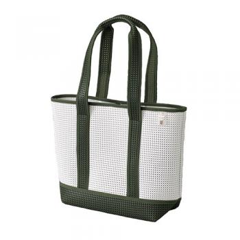 SPICE ライトトートバッグ カーキ 2個セット メッシュ おしゃれ ホワイト 防水 高さ33.5