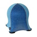 SPICE ジェリーフィッシュチェア デニム柄ネイビー&ブルー ジュニア バランスボール 高さ38