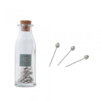 アンティーク調ピンS シルバー 3個セット 画鋲 押しピン おしゃれ アンティーク調 虫ピン 文具