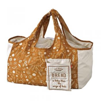 SPICE GO GREEN 折りたたみ軽量エコバッグ ブレッド 2個セット ブラウン 幅500