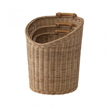SPICE MERRY ラウンドバスケット 3サイズセット かご ナチュラル 高さ23.5~33.5