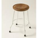 アイアンスツール アンティーク家具 おしゃれ 木製 ブラウン 椅子 チェア 北欧 チーク シャビー