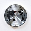 SPICE EDGE 壁掛け時計 GLOBE シルバー 30cm ウォールクロック
