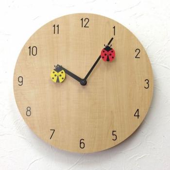 SPICE EDGE 壁掛け時計 HANGING LADYBUG ナチュラル 30cm