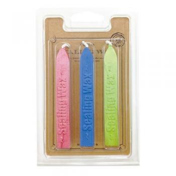 SPICE CIELO シーリングワックススティック3本セット ピンク/青/グリーン 2個セット