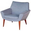 blue low lounge chair 椅子 チェア ヴィンテージ ブルー 北欧 高さ77