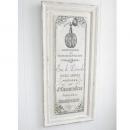 パヒューマーホワイトパネル アンティーク調 木製 ナチュラル 壁掛け オブジェ 白ディスプレイ