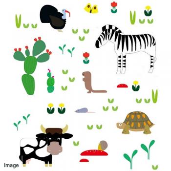 SPICE ABC bestiaire アニマルウォールステッカー VICTOIRE 2個セット