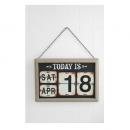 フレーム デイリーカレンダー アンティーク調 壁掛け ディスプレイ 英字 黒 ブラック