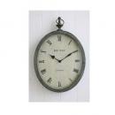 オーバル グレークロック シャビー 壁掛け 時計 電池 おしゃれ アンティーク調