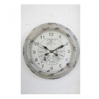 スロットル ウォールクロック シャビー 壁掛け 時計 電池 おしゃれ アンティーク調