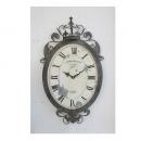 クラウン オーバルクロック シャビー 壁掛け 時計 電池 おしゃれ アンティーク調