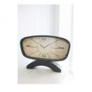 スチール ミッドクロック 置き時計 電池 おしゃれ レトロ調 アンティーク調 ミッドセンチュリー