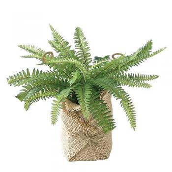 SPICE ジュートポット入りフェイクグリーン シダA 2個セット フェイクプランツ 高さ75