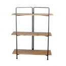 SPICE ジョセフアイアン 3段ワイドシェルフ 木製 シンプル おしゃれ 高さ119