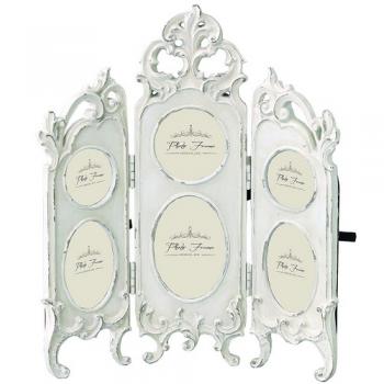 SPICE Elegant deco ファミリーフォトフレーム ホワイト フレンチシャビー 高さ27