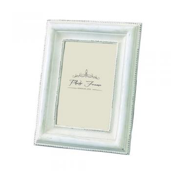 SPICE Elegant deco フォトフレーム ドットライン ホワイト2個セット 高さ20.5