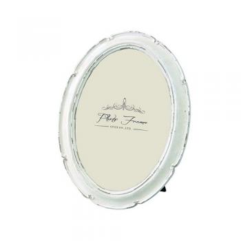 SPICE Elegant deco フォトフレーム オーバル ホワイト 2個セット 高さ20