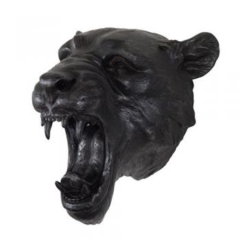 SPICE SHABBYCHIC アニマルウォールデコオブジェ ライオネス ブラック 長さ31