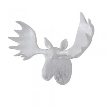 SPICE SHABBYCHIC アニマルウォールデコオブジェ ムース ホワイト 長さ30